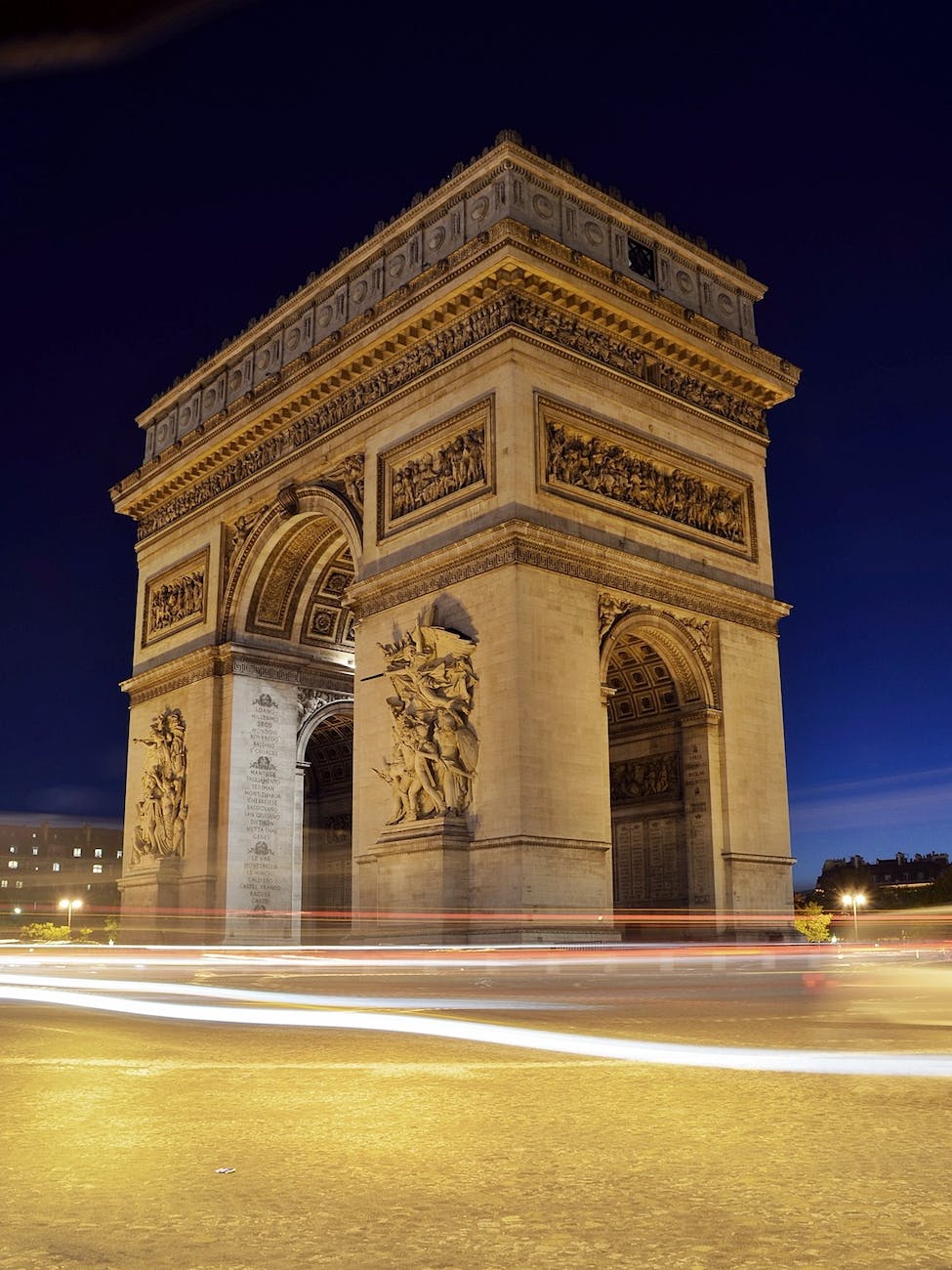 cars france landmark lights