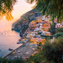 colorful cliffside village