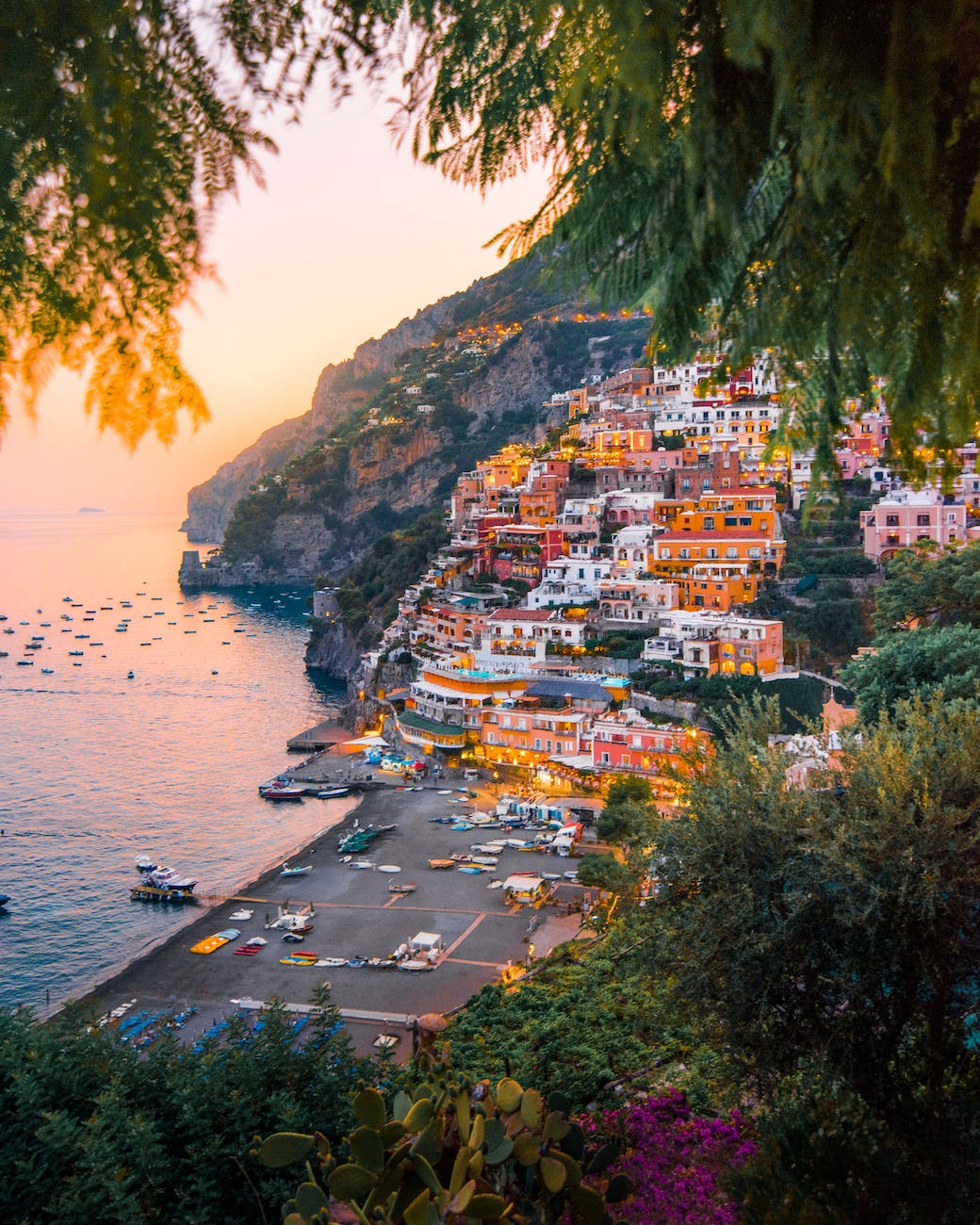 colorful cliffside village