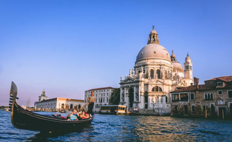 people on a gondola