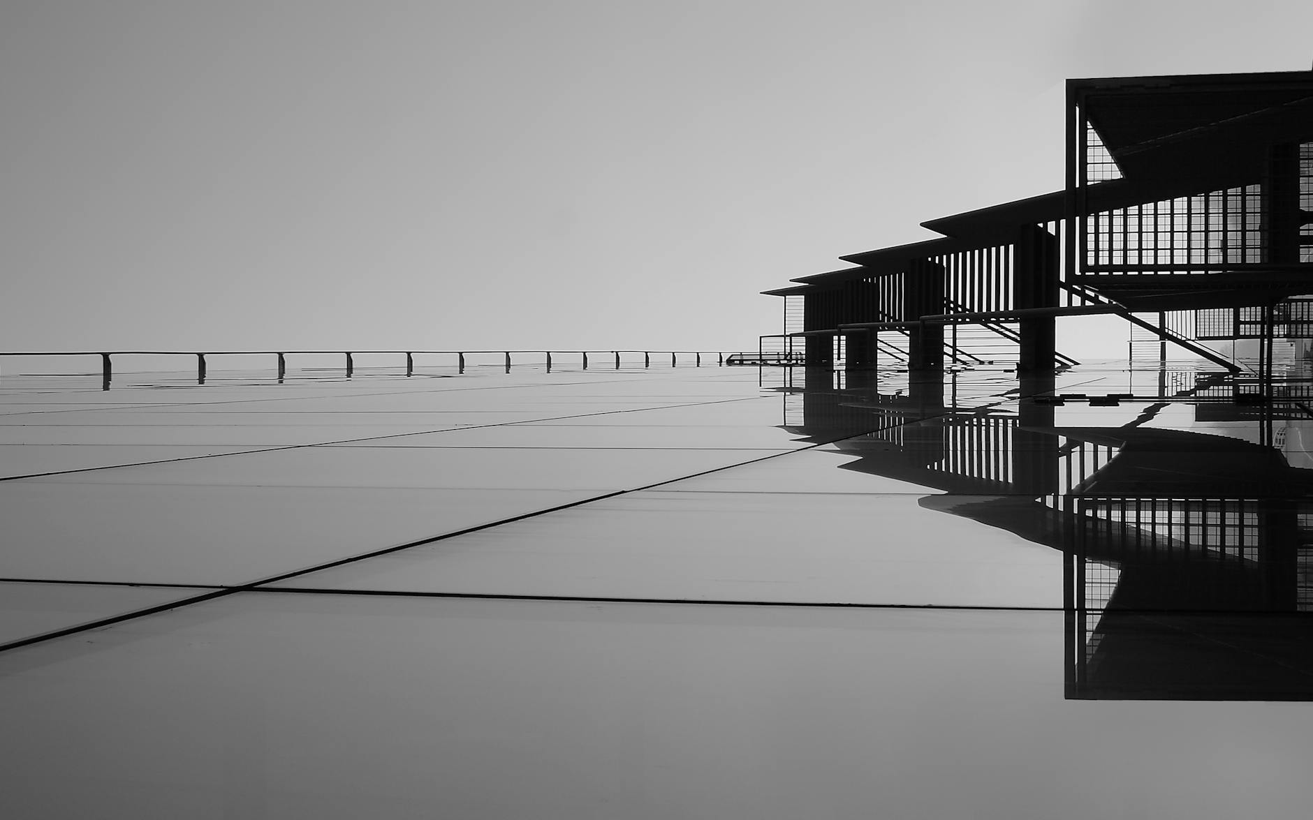 grayscale photography of bridge